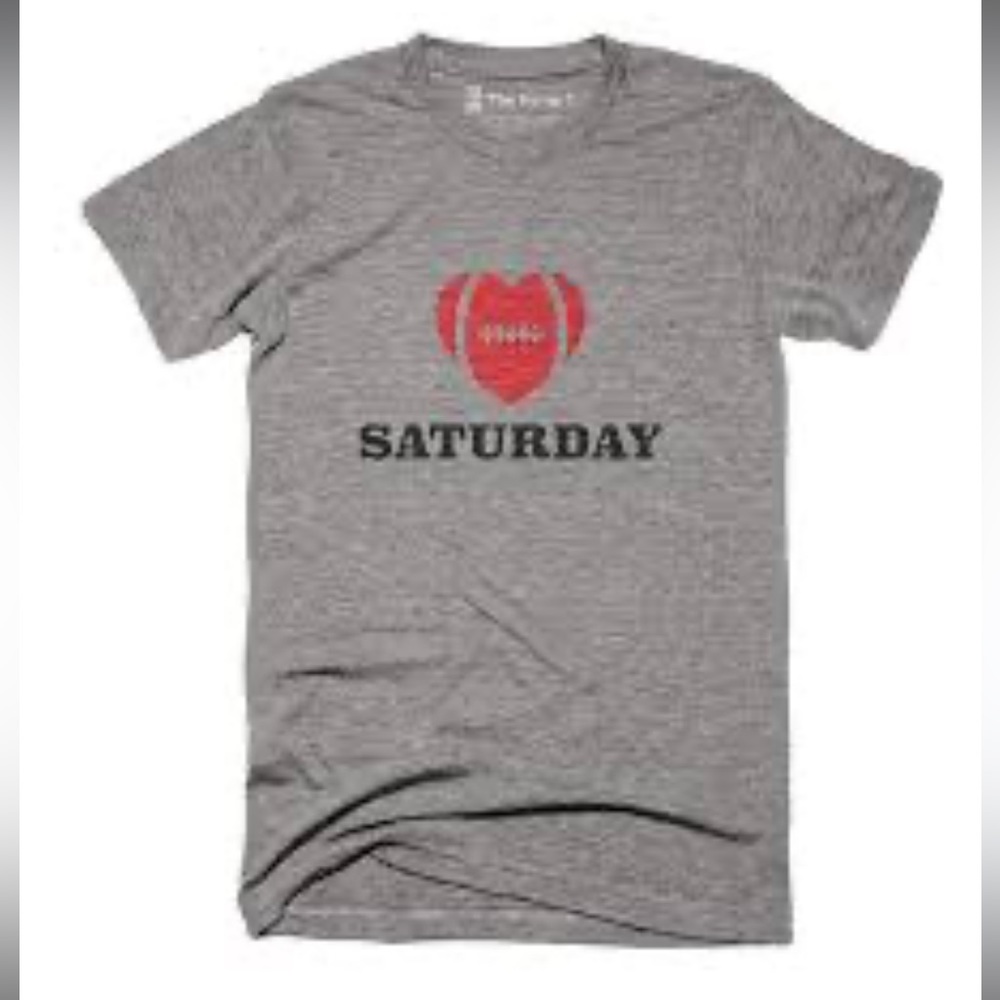 THE HOME T Saturday football love t-shirt - super soft grey unisex large…